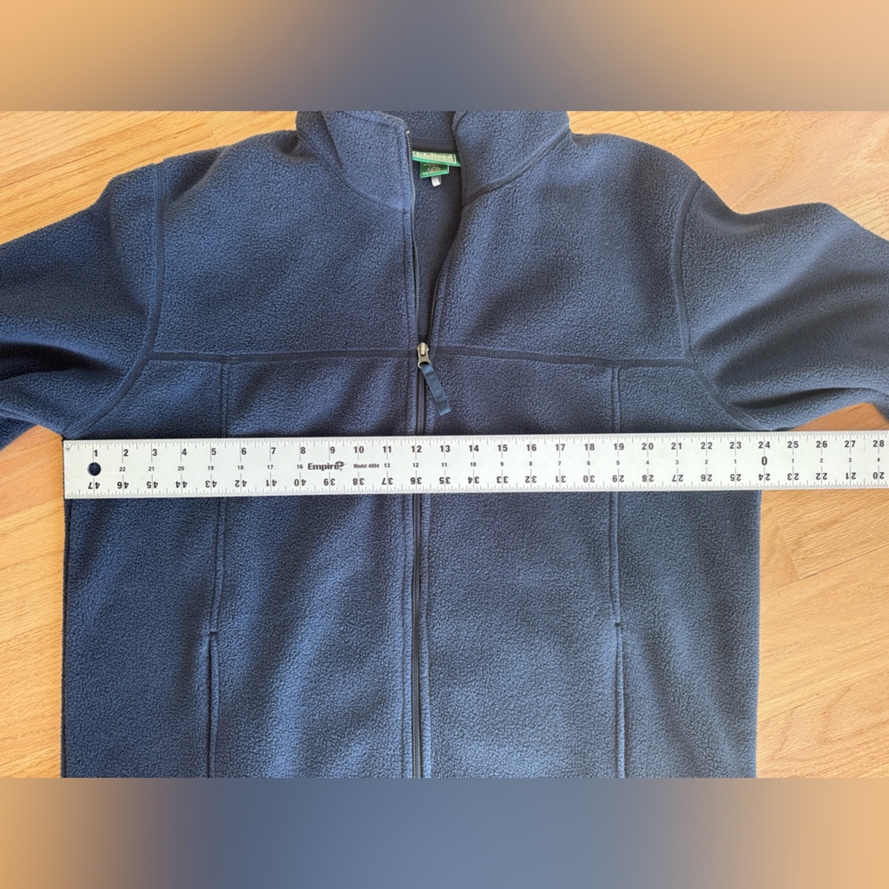 L.L. Bean Men's Large Navy Fleece Jacket - Picture 5 of 12